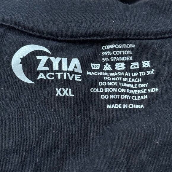 Zyia Active Black Gold Kettleball Cutoff Tank Top Women’s 2XL - Picture 2 of 3